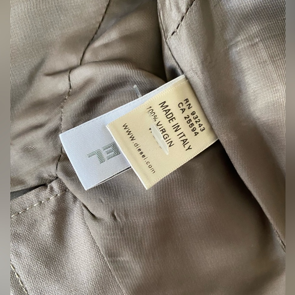 Vintage Diesel Evening Woman’s Wool Asymmetrical Military Style Jacket Size S - Picture 8 of 16